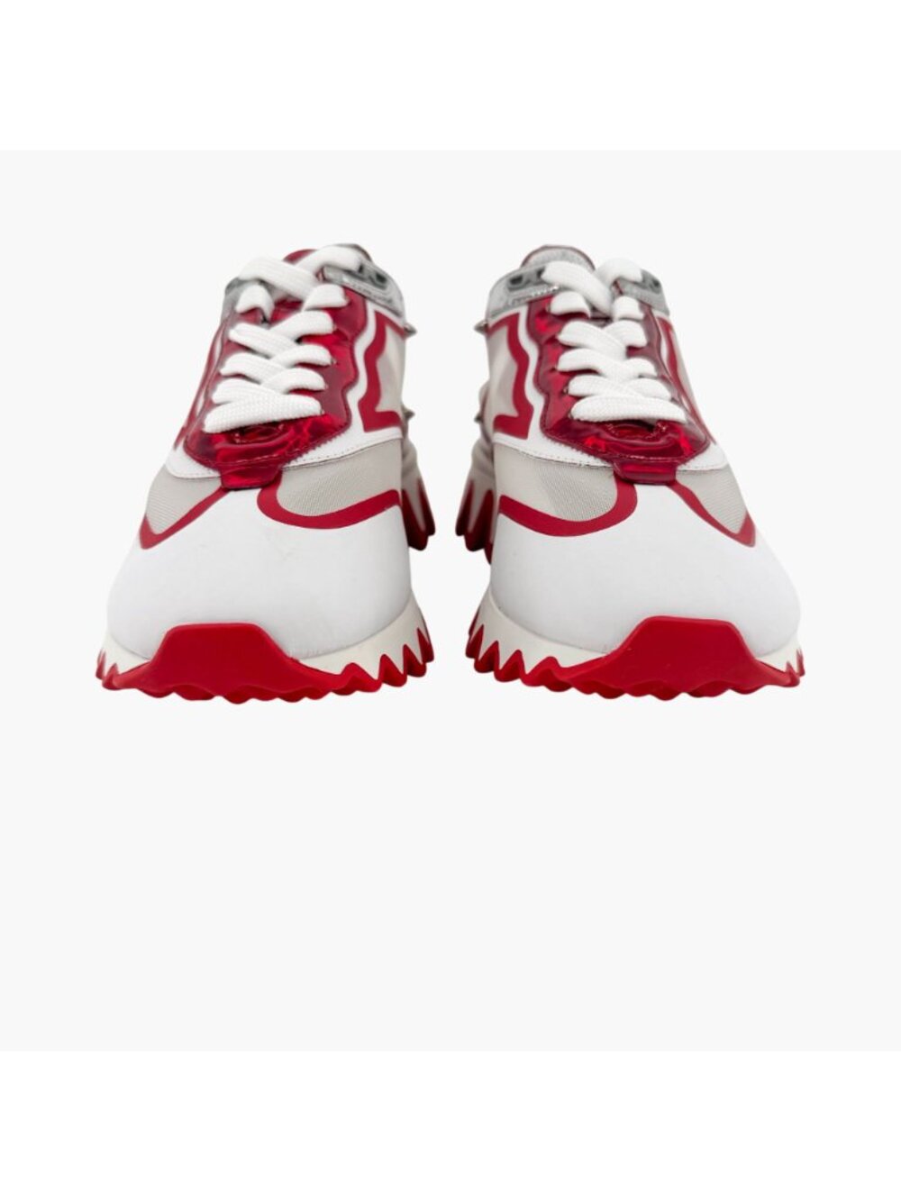 Christian Louboutin Sharkina White Mesh Red Sneakers Size 39.5 US 9.5 Women 6924 - Picture 7 of 15